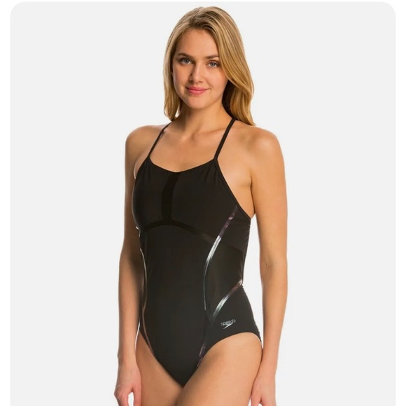 CLEARANCE- Women Power Plus LZR Fit Thin Strap One Piece Swimsuit. Sz. 6. #0295 - Picture 2 of 7